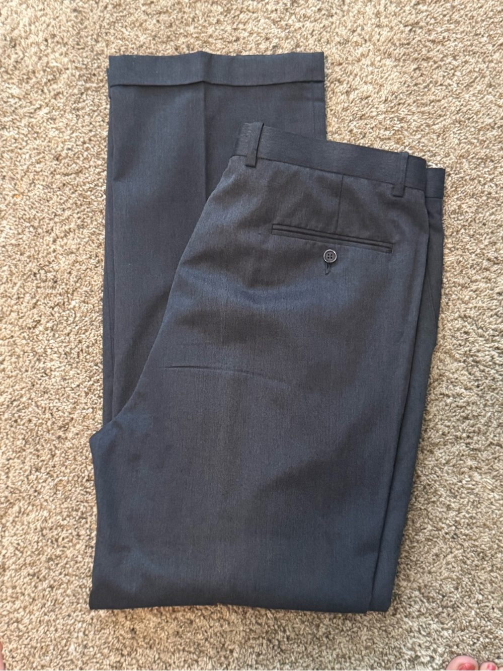 Men's Tailored Blue Gray Dress Pants